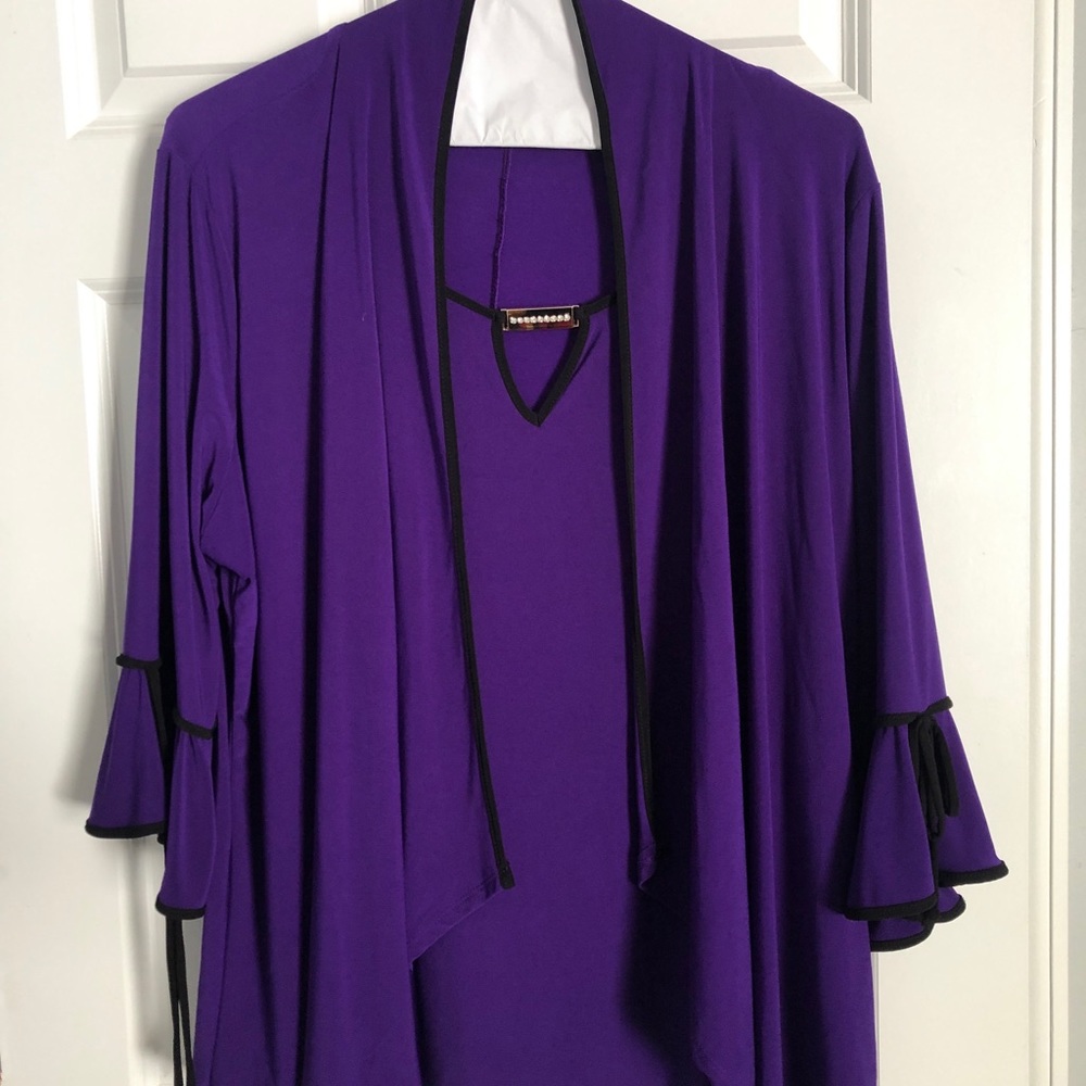 Liz McCoy Plum 2-in-1 blouse